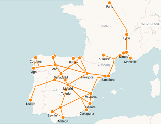 Mapa Ferroviario de España